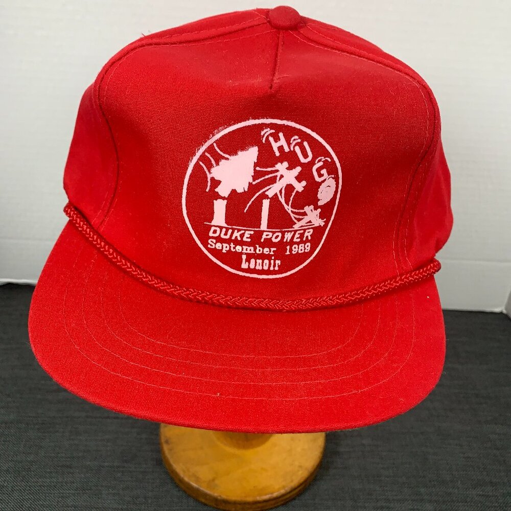 Vintage 1989 Duke Power Hurricane Hugo Lenoir Hat Cap Snapback